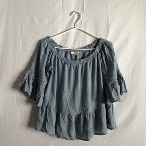 LA Hearts Slate Blue Top